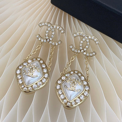 2025 Fashion Rhinestone Pendant Stud Earrings