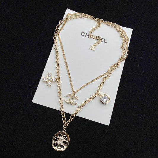 2025 New Pearl and Diamond Double Layer Necklace