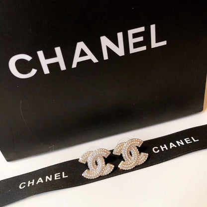 2025 Fashion Pearl Rhinestone Double Stud Earrings