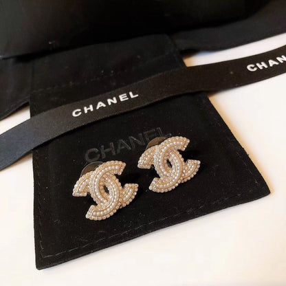 2025 Fashion Pearl Rhinestone Double Stud Earrings