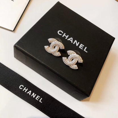 2025 Fashion Pearl Rhinestone Double Stud Earrings