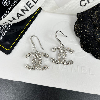 2025 Luxury Rhinestone Pendant Double Earrings