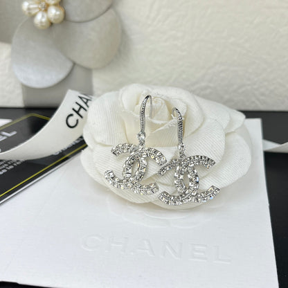 2025 Luxury Rhinestone Pendant Double Earrings