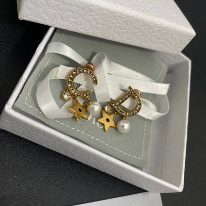 2025 Vintage Pentagram Pearl Earrings