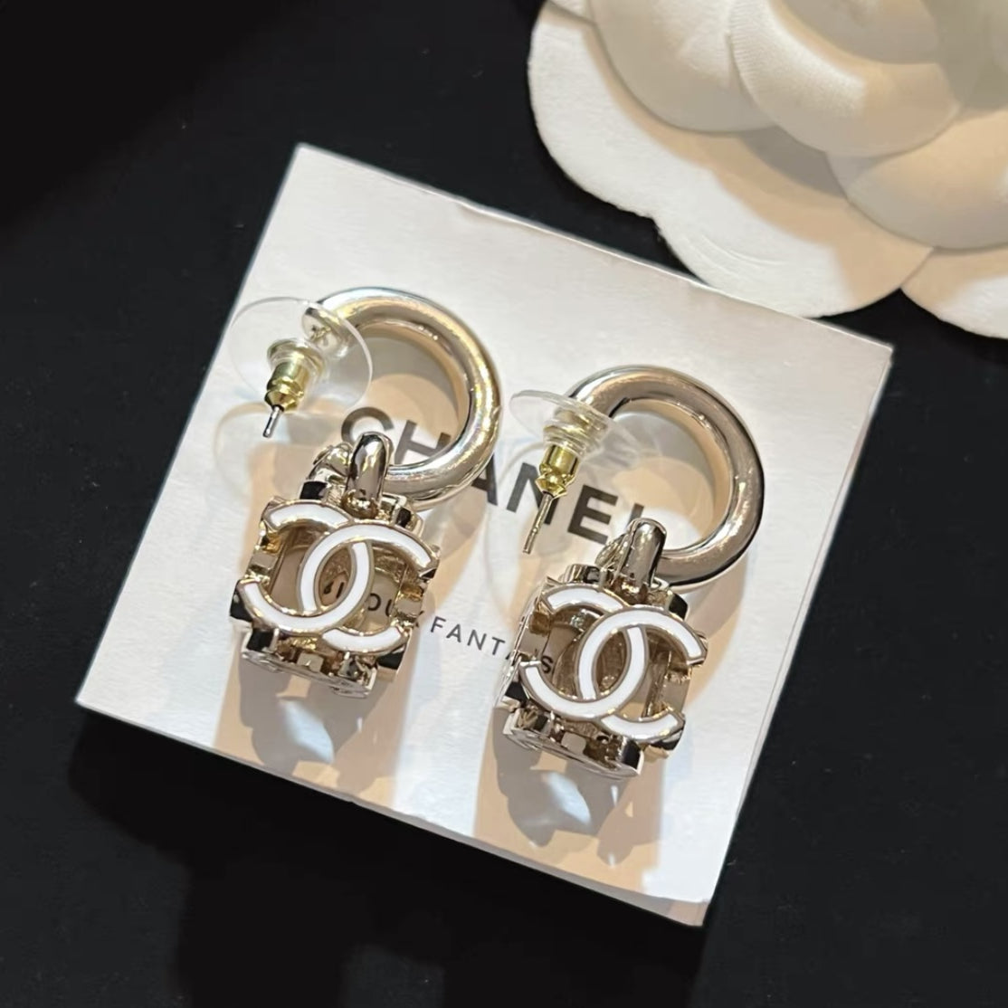 2025 Classic CC Square Drop Earrings