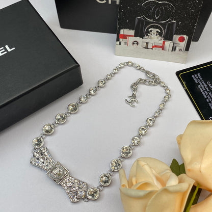 2025 Fashion CC Bow Rhinestone Necklace