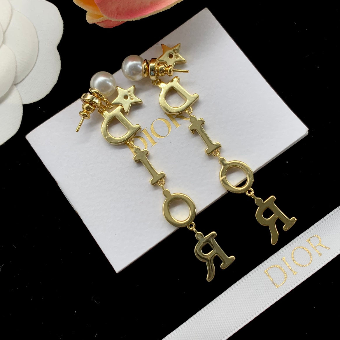 2025 Fashion rhinestone star pendant earrings