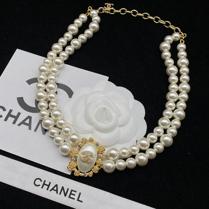 2025 Fashion CC Pearl Charm Necklace