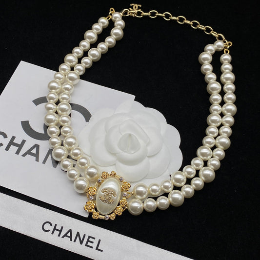 2025 Fashion CC Pearl Charm Necklace