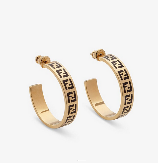 2025 Double Letter Half Hoop Earrings