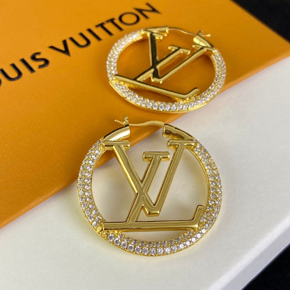 2025 Personalized  4CM Letter Zircon Earrings