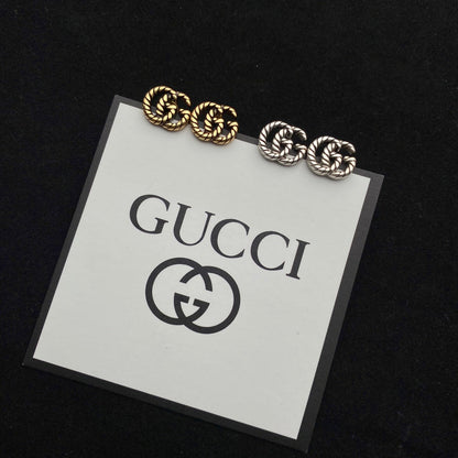 2025 Double G Thread Design Stud Earrings