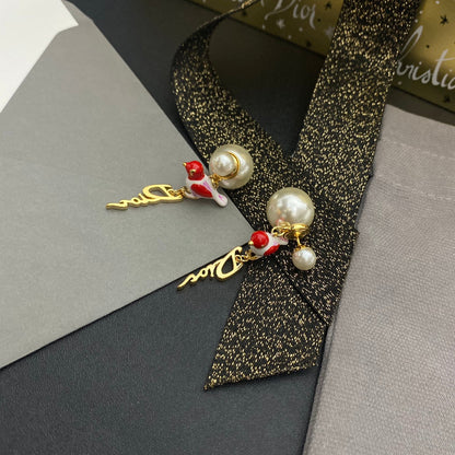 2025 Bird Pearl Earrings