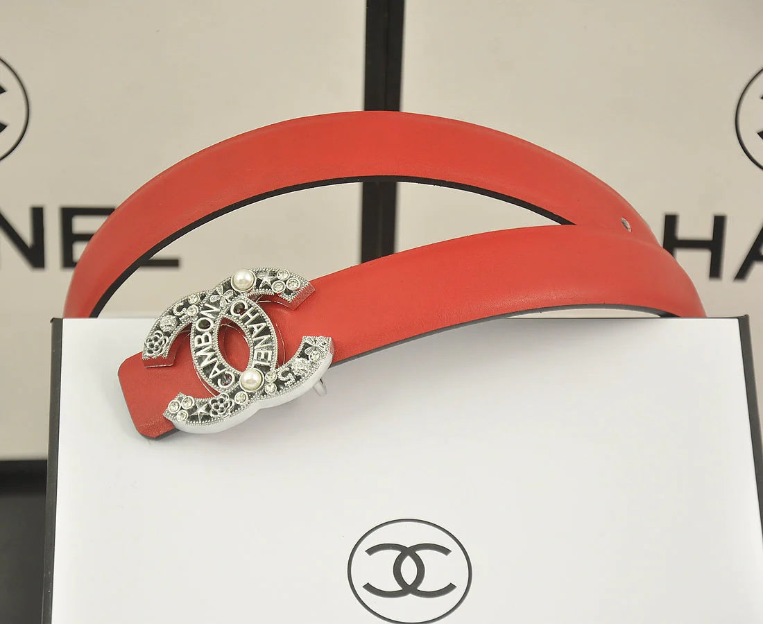 2025 6 color  rhinestone pearl letter belt