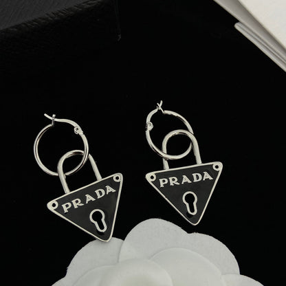 2025 Classic Inverted Triangle Lock Earrings