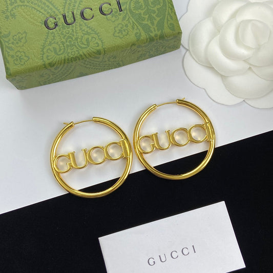 2025 Versatile Logo Letter Hoop Earrings
