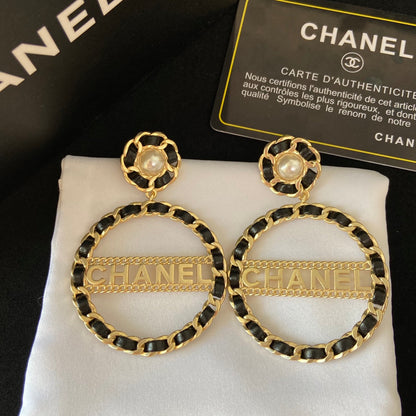 2025 Fashion Leather Cord Large Hoop Earrings