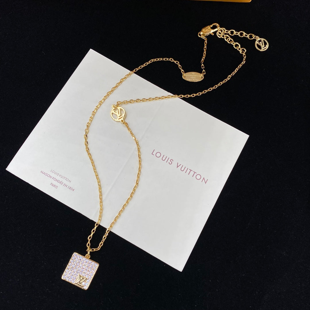 2025 Diamond Square Bracelet Necklace