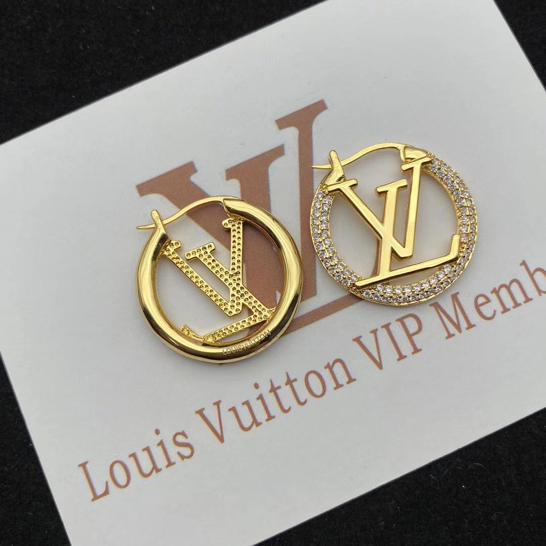 2025 Fashion Alphabet Rhinestone Round Earrings