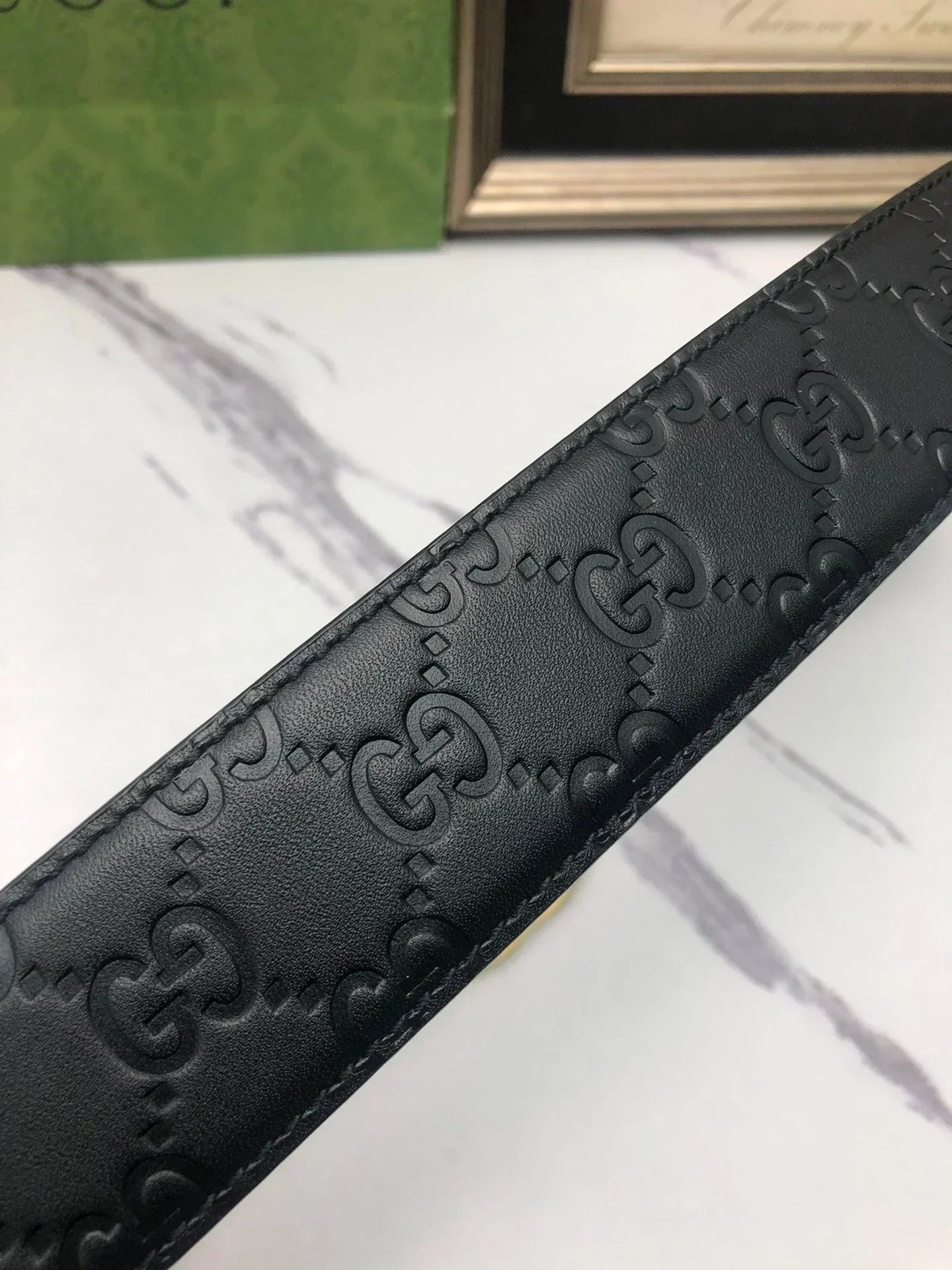 2025 First layer calfskin heat pressed Belt width 3.8cm