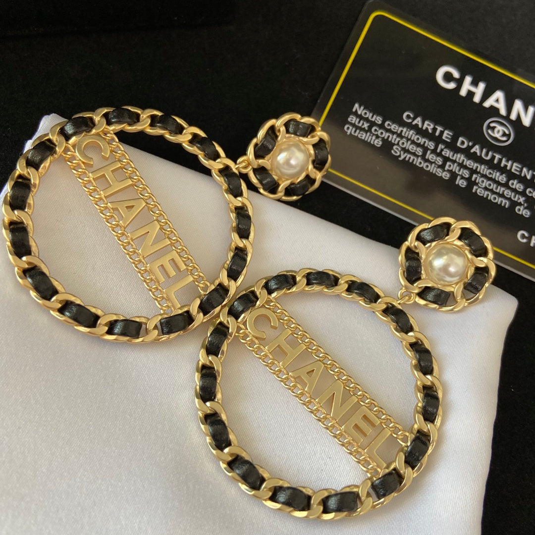 2025 Fashion Leather Cord Large Hoop Earrings