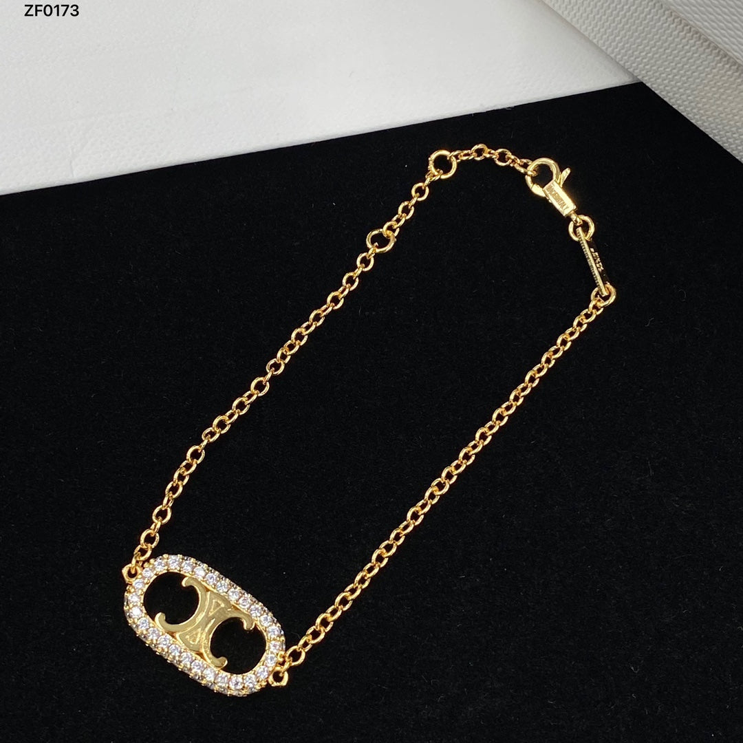 2025 Crystal Diamond Earrings Bracelet Necklace Set