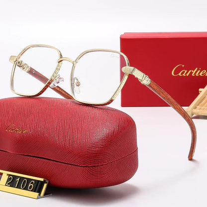 2025 Square Fashion Wooden Frame Sunglasses 2107