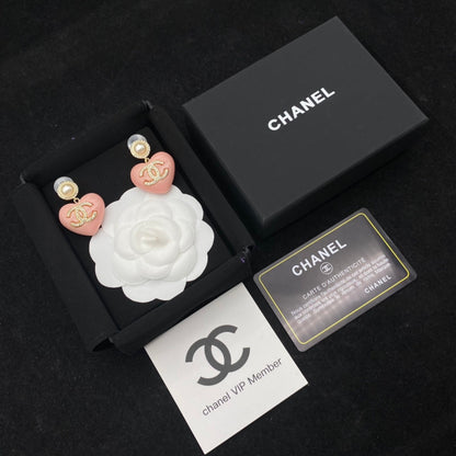 2025 Elegant Pink Heart Earrings