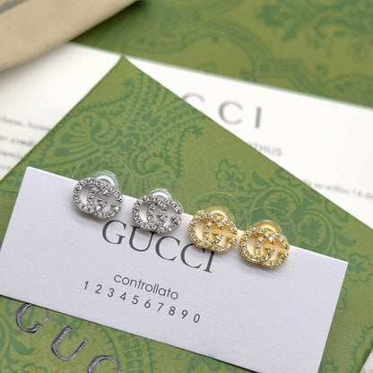 2025 Premium Sparkling Zircon G Stud Earrings
