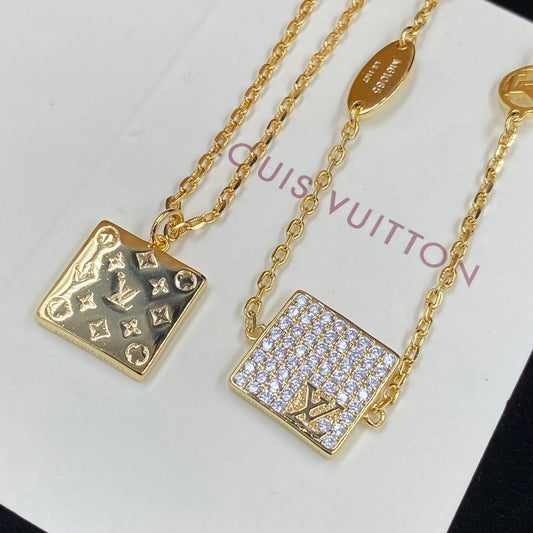 2025 Diamond Square Bracelet Necklace