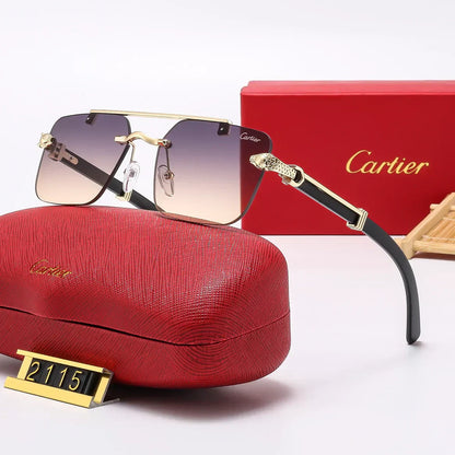 2025 Frameless leopard sunglasses 2115