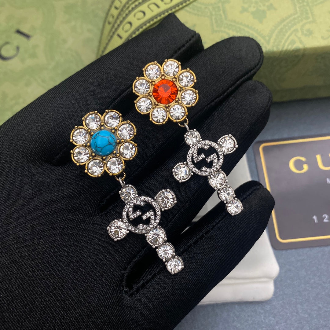 2025 Cross-shaped Diamond Earrings