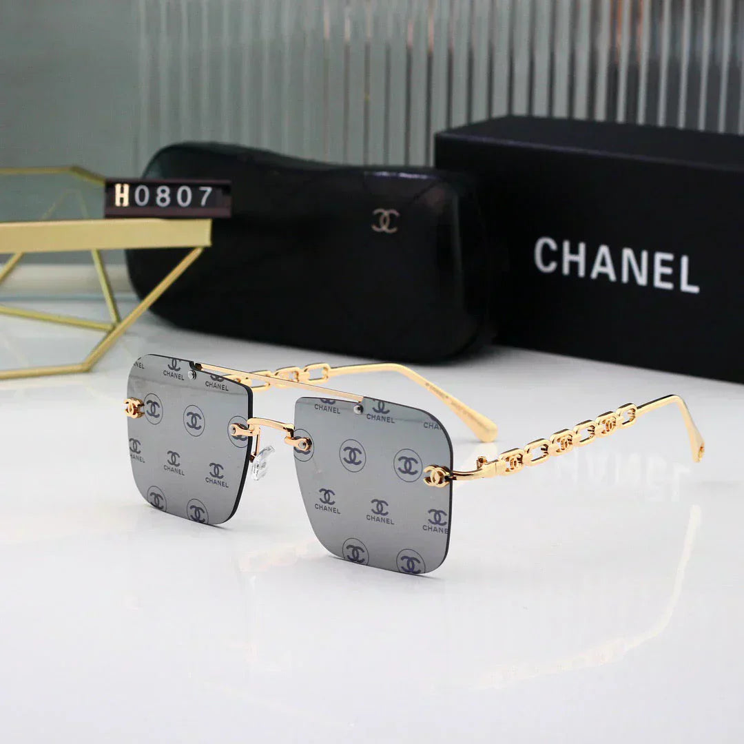 2025 Fashionable watermark metal frame sunglasses H0807