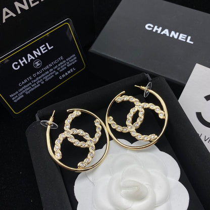 2025 Diamond Letter Hoop Earrings