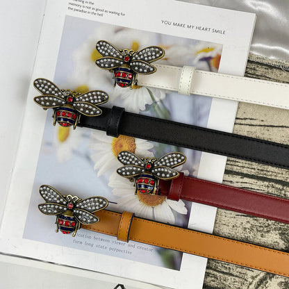 2025 4 Colors  bee lychee pattern double-sided belt