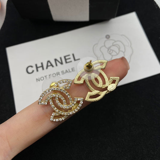 2025 Cutout Diamond Letter Stud Earrings