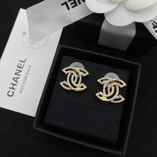 2025 Cutout Diamond Letter Stud Earrings