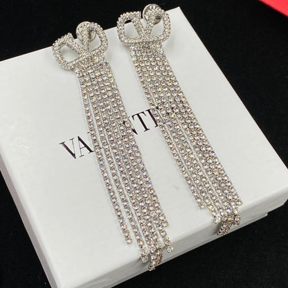 VALENTINO Sparkling Crystal Diamond Earrings