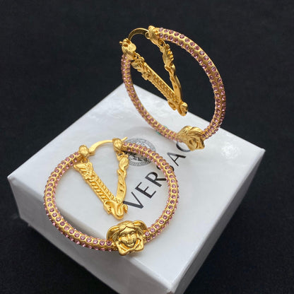 2025 Vintage Diamond Hoop Earrings