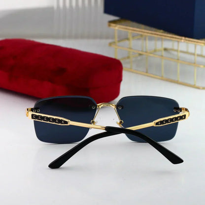 2025 Polygonal rimless cut-edge sunglasses