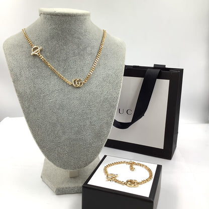 2025 Letter Chain Bracelet Necklace Set