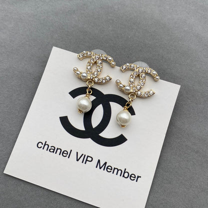 2025 Pearl Drop Diamond Earrings