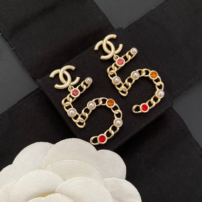 2025 New No.5 Colored Diamond Earrings