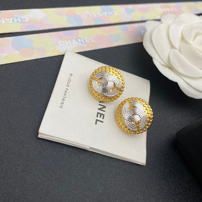 2025 Premium Gold Round Stud Earrings