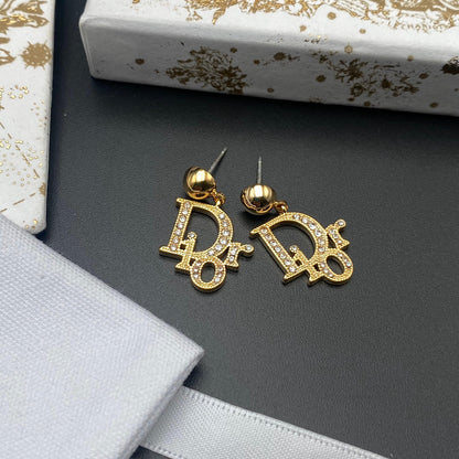 2025 Versatile Crystal Diamond Alphabet Earrings