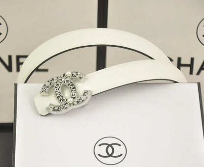 2025 6 color  rhinestone pearl letter belt