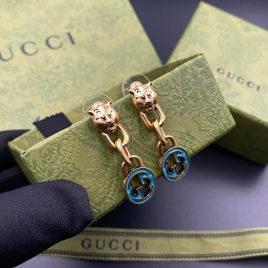 2025 Double G Tiger Head Earrings