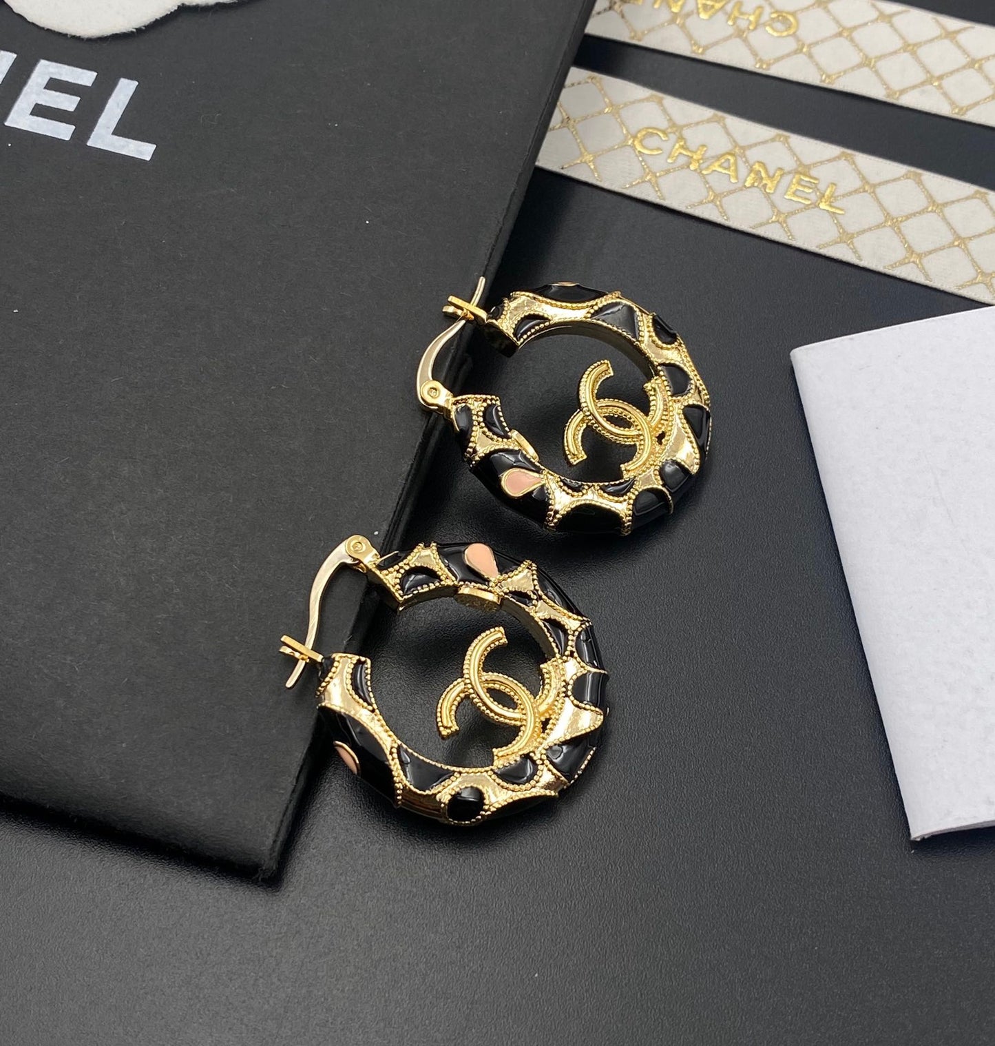 2025 Vintage Black Hoop Earrings