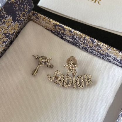 2025 Asymmetric Bee Diamond Stud Earrings