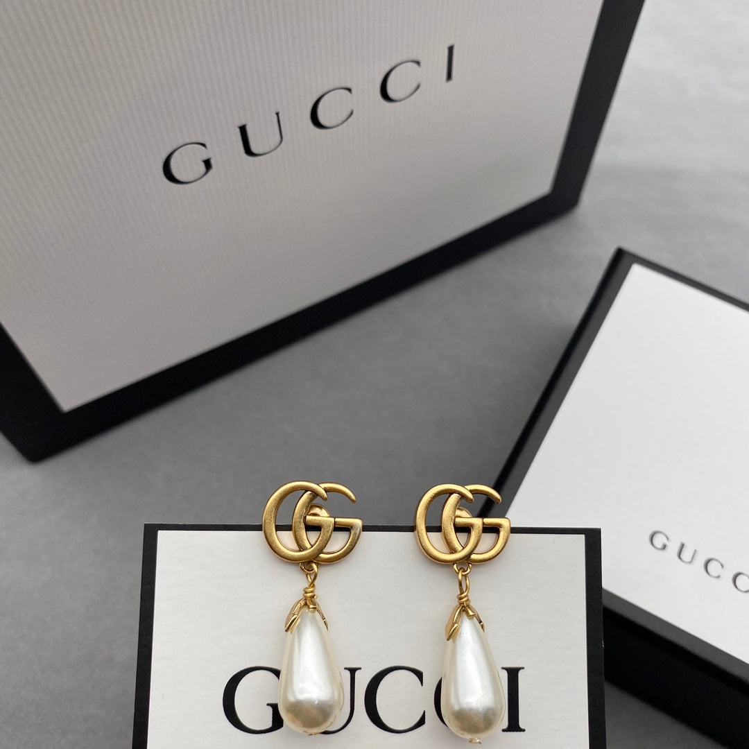 2025 Double Pearl Drop Earrings